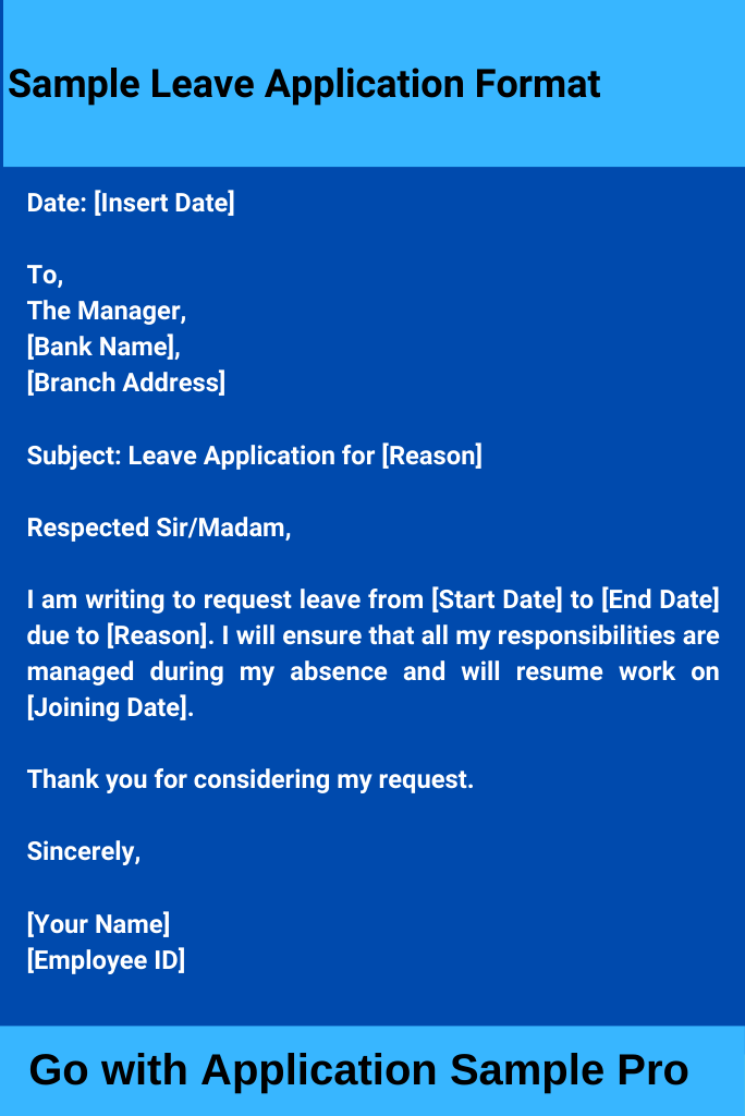 Sample Leave Application Format