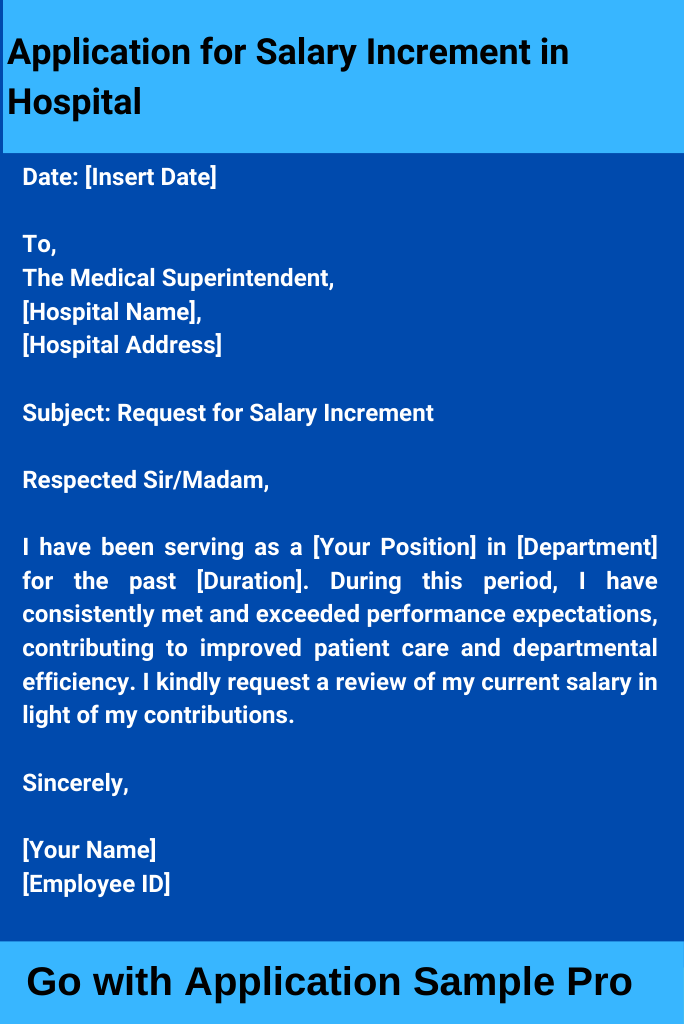 Application for Salary Increment in Hospital