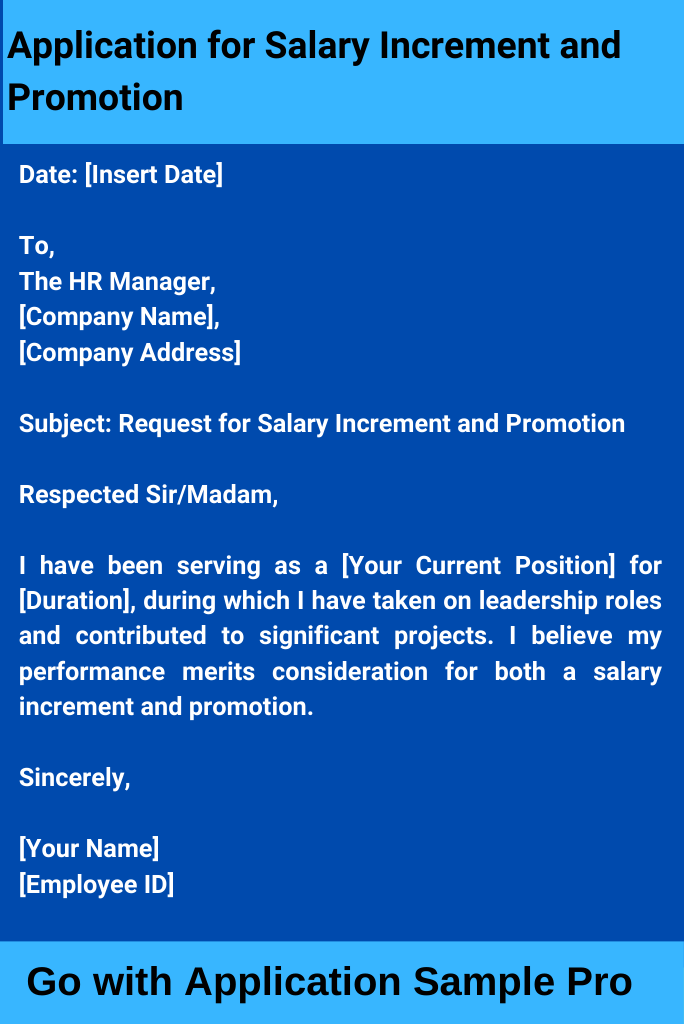 Application for Salary Increment and Promotion
