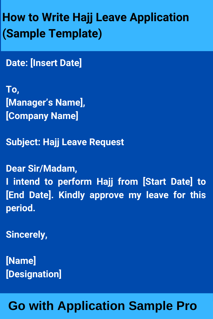 How to Write Hajj Leave Application (Sample Template)