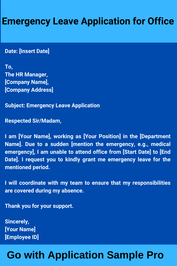 Emergency Leave Application for Office