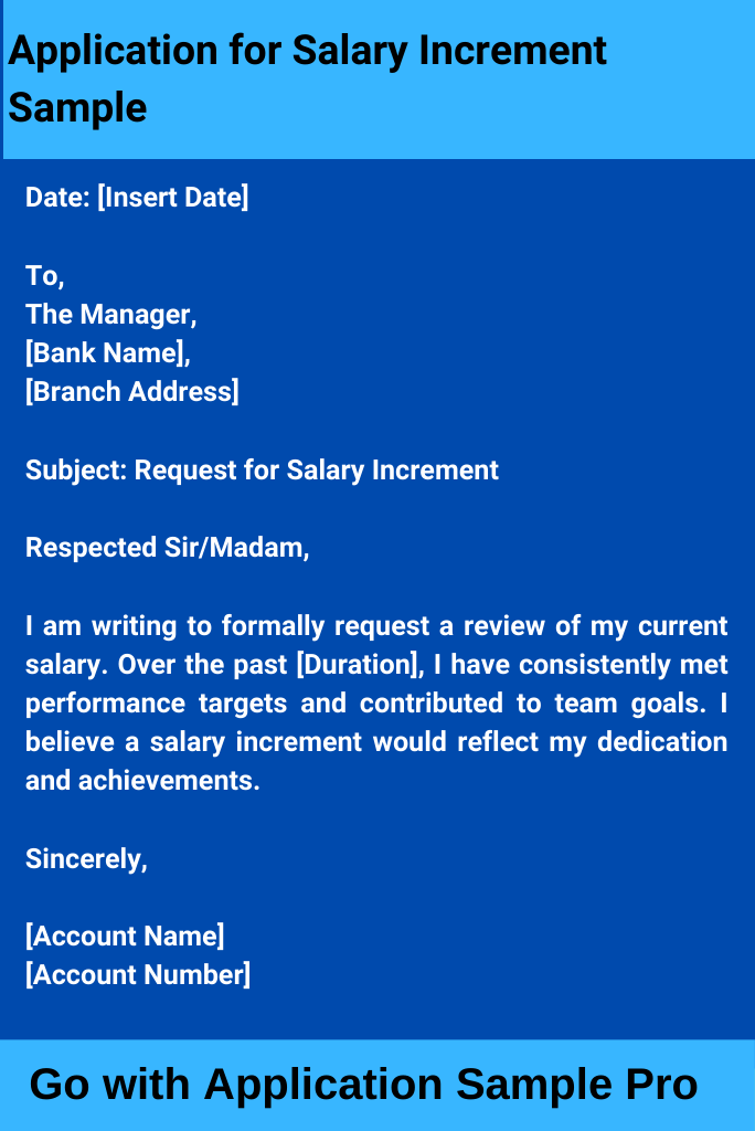 Application for Salary Increment Sample
