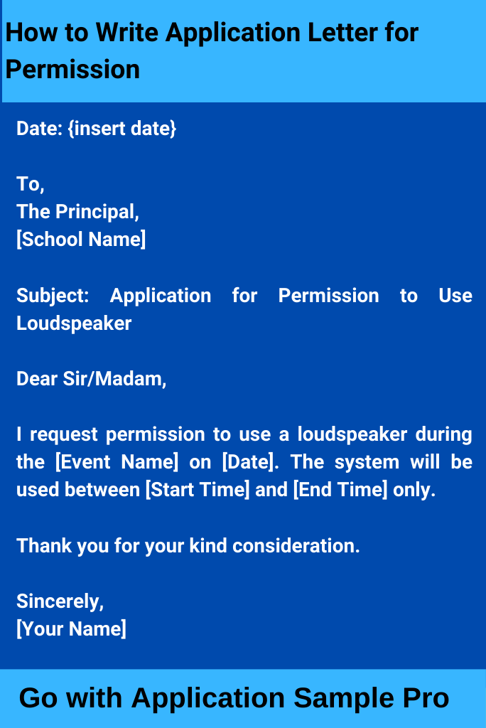 How to Write Application Letter for Permission