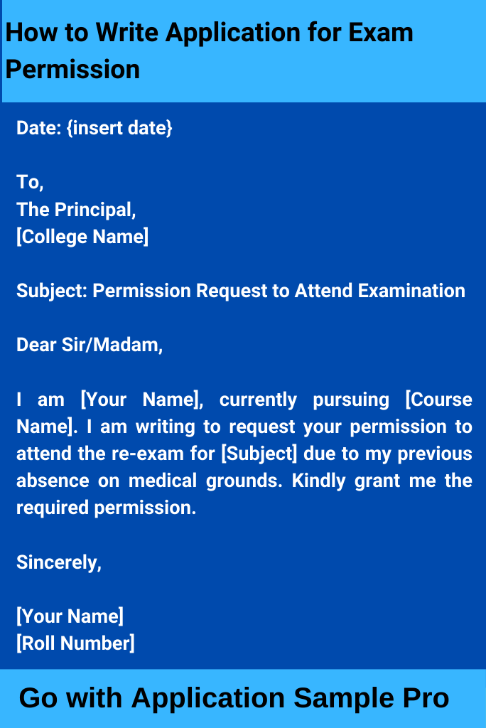 How to Write Application for Exam Permission