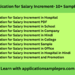 Application for Salary Increment- 10+ Samples