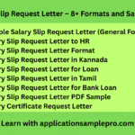 Salary Slip Request Letter – 8+ Formats and Samples