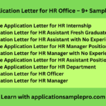 Application Letter for HR Office – 9+ Samples