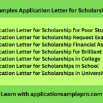 7+ Samples Application Letter for Scholarship