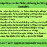 Leave Application for School Going to Village –9+ Samples