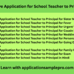 9+ Leave Application for School Teacher to Principal