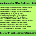 Leave Application for Office for Exam – 9+ Samples