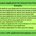 Medical Leave Application for School from Parents – 7 + Samples