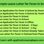 9+ Sample Leave Letter for Fever in School