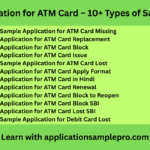 Application for ATM Card – 10+ Types of Samples