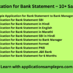 Application for Bank Statement – 10+ Samples