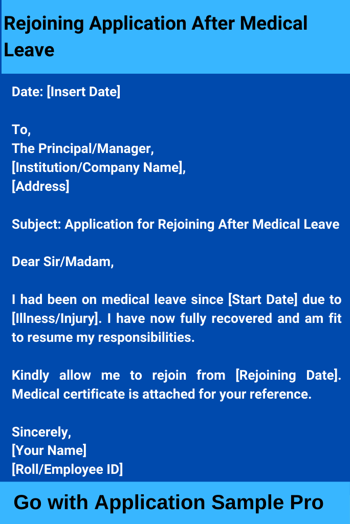 Rejoining Application After Medical Leave