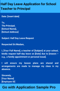half day leave for school by parents