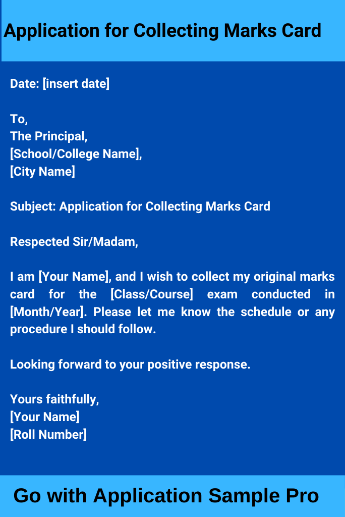 Application for Collecting Marks Card