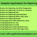 11+ Samples Application for Rejoining