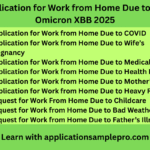 9+ Application for Work from Home Due to COVID Omicron XBB 2025